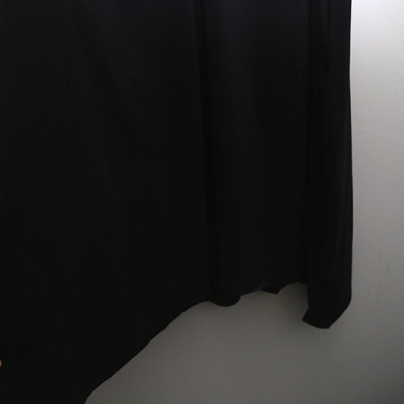 Alfani Sharkbite Hem Split Neck Shift Deco Breeze Dress in Deep Black Size Small - Picture 4 of 7